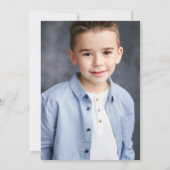 ダスティーブルーシルバー ファーストホーリーコミュニオン フォト 招待状 (裏面)