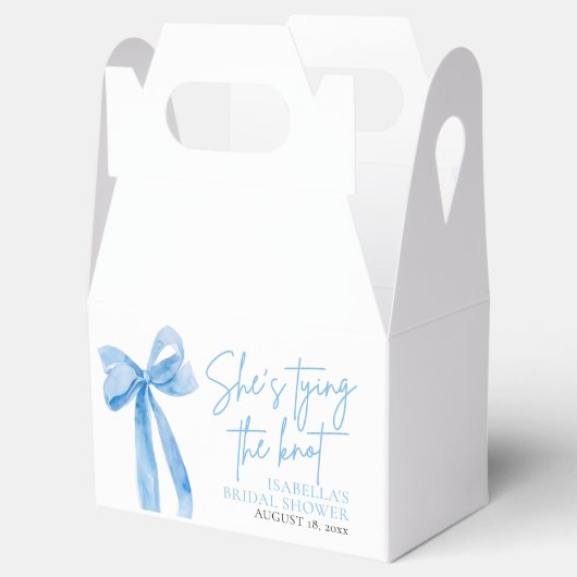 ダスティーブルーシーザノットのブライダルシャワー フェイバーボックス (オープン)
