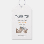 ダスティーブルートラックの誕生日ギフトタグ ギフトタグ (正面)