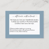 ダスティーブルーハンドメイドジュエリー事業アフターケア 名刺 (正面)