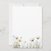 ダスティーブルーフローラクロスボーイ《キリスト教》洗礼式や命名式バプテスマ 招待状 (裏面)