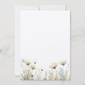 ダスティーブルーフローラクロスボーイ《キリスト教》洗礼式や命名式バプテスマ 招待状 (裏面)