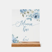 ダスティーブルーフローラミモサバー アクリルサイン (正面)