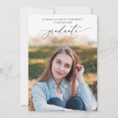 ダスティーブルーフローラ卒業パーティー招待状 招待状 (裏面)