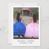 ダスティーブルーブルフローラバタフライツインガールキンセアニェラ 招待状 (裏面)