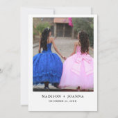 ダスティーブルーブルフローラバタフライツインガールキンセアニェラ 招待状 (裏面)