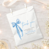 ダスティーブルーボウ 彼女は結婚する ブライダルシャワー フェイバーバッグ (クリップ留めされた状態)