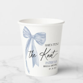 ダスティーブルーボウ 彼女は結婚する ブライダルシャワー 紙コップ