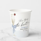 ダスティーブルーボウ 彼女は結婚する ブライダルシャワー 紙コップ (正面)