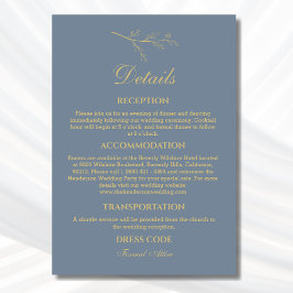 ダスティーブルーボタニカルミニマ結婚リスト詳細 エンクロージャーカード