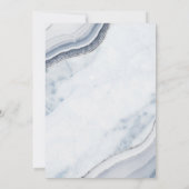 ダスティーブルーマーブルアゲートの結婚式 招待状 (裏面)