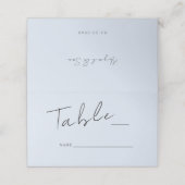 ダスティーブルーミックスフォント結婚ズ折り畳み座席表 プレイスカード (外部開封)