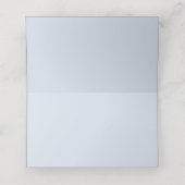 ダスティーブルーミックスフォント結婚ズ折り畳み座席表 プレイスカード (内部開封)