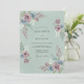 ダスティーブルームロマンスウェディング 招待状 (スタンド正面)