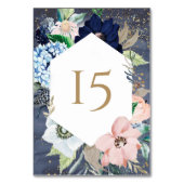 ダスティーブルーローズゴールド水彩花 テーブルナンバー (裏面)