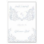 ダスティーブルーヴィンテージフローリッシュフォールド座席表 テーブルナンバー (正面)