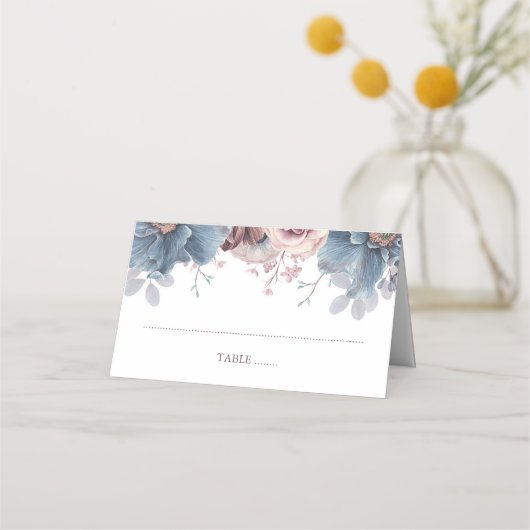 ダスティーブルーヴェフローラ結婚ズ プレイスカード (正面)