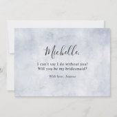 ダスティーブルーヴェ幾何学的ブライドメイド提案 招待状 (裏面)