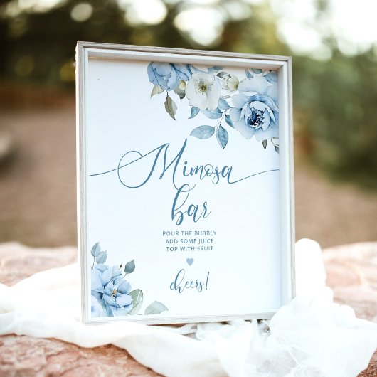 ダスティーブルー何かブルーミモザバー ポスター