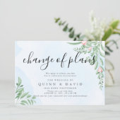 ダスティーブルー延期結婚式案内カード 招待状 (スタンド正面)