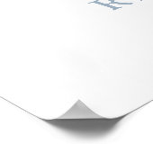 ダスティーブルー ウェディング ウェルカムサイン おしゃれな筆記体で ポスター (角)