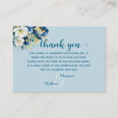 ダスティーブルー ウェルカム ギフトバッグ＆バスケット プレースカード エンクロージャーカード (正面)