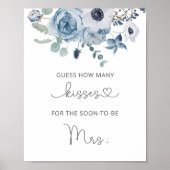 ダスティーブルー キッスがいくつ 結婚前のお祝いポスター ポスター (正面)