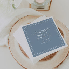 ダスティーブルー | クラシック ブライダルシャワー スタンダードカクテルナプキン