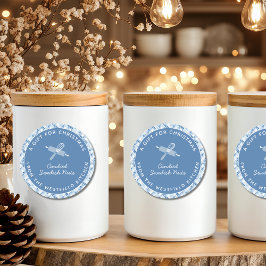 ダスティーブルー クリスマス ホリデー 食品 ギフト ラウンドシール