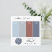 ダスティーブルー シナモン ネイビー カラー パレット カード (スタンド正面)