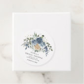 ダスティーブルー＆シャンパンフラワーのブライダルシャワー フェイバータグ (インサイチュ)