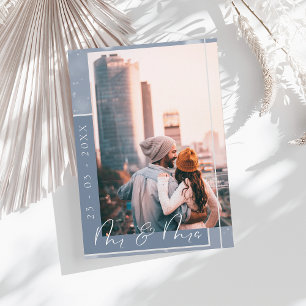 ダスティーブルー スクリプト フォト セーブ・ザ・デート カード