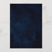 ダスティーブルー スレート ネイビー フローラル ウェディング 詳細 エンクロージャーカード (裏面)