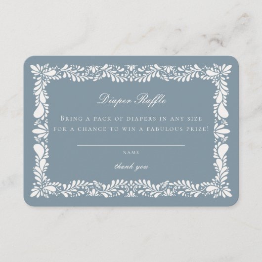 ダスティーブルー タラベラ タイル おむつくん ラッフル 挿入 エンクロージャーカード (正面)