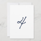 ダスティーブルー テーブル4 – フレンチストライプ ウェディング 招待状 (正面)