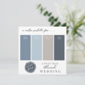 ダスティーブルー ネイビー グレー カラー パレット カード (スタンド正面)