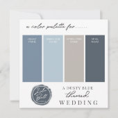 ダスティーブルー ネイビー グレー カラー パレット カード (正面)