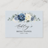 ダスティーブルー ネイビー シャンパン アイボリー ウィッシング ウェル エンクロー エンクロージャーカード (裏面)