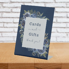 ダスティーブルー ネイビー シャンパン アイボリー ウェディング 台座サイン