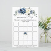 ダスティーブルー ネイビー シャンパン ブライダルシャワー ビンゴ (スタンド正面)
