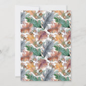 ダスティーブルー バーガンディ 秋のきのこ 結婚式 招待状 (裏面)