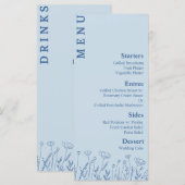 ダスティーブルー フラワーフード＆ドリンクメニュー メニュー (正面/裏面)