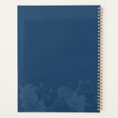 ダスティーブルー フラワー ボタニカル ウェディング プランナー手帳 (裏面)