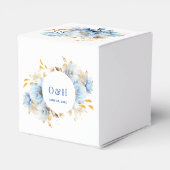 ダスティーブルー フローラル ゴールド フェイバーボックス (裏面サイド)