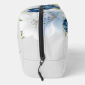 ダスティーブルー フローラル モノグラム スクリプト 水彩 ドップキット (右)