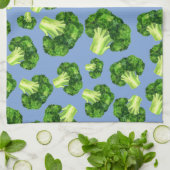 ダスティーブルー&ブロッコリー キッチンタオル (折り畳み)