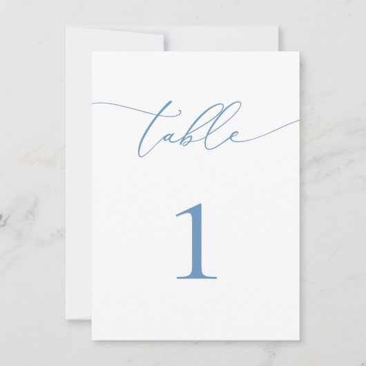 ダスティーブルー＆ホワイトの結婚式/イベントテーブルナンバー (正面)