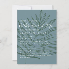 ダスティーブルー ミニマル ライフ セレブレーション 招待状