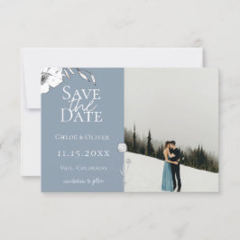 ダスティーブルー・メドウの写真でSave The Date 案内状