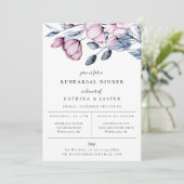 ダスティーブルー モーブ フラワーリハーサルディナー 案内状 (スタンド正面)